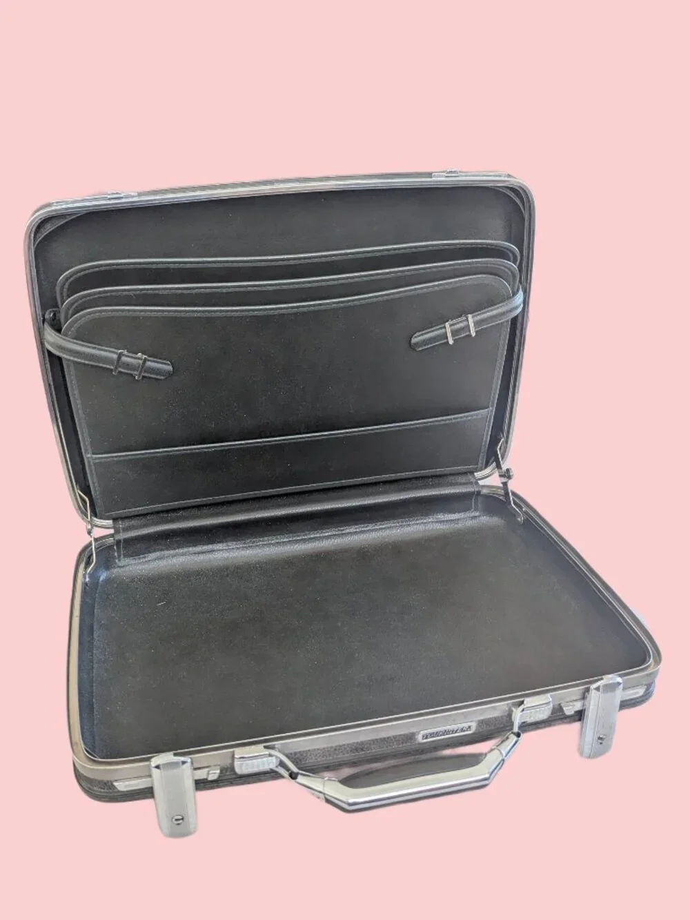 SLIM - Vintage American Tourister Hard-shell locking Briefcase